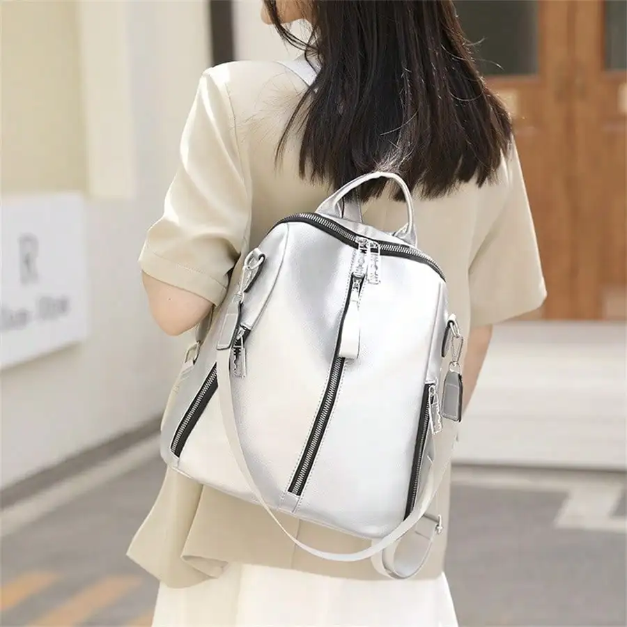 Mochila leve anti-roubo resistente à água de cor brilhante para mulheres, mochila pequena de viagem de grande capacidade, mochila de estudante