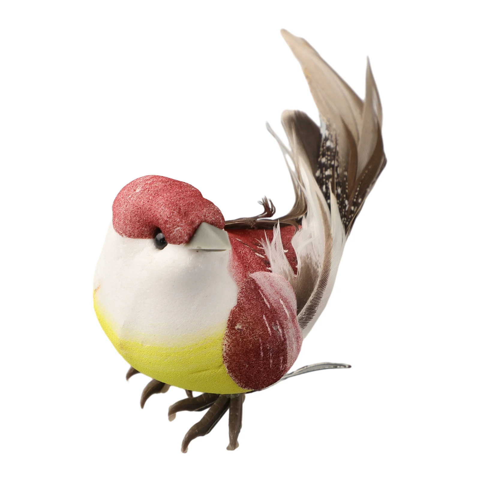 6Pcs Simulation Pearl Feather Birds Foam Bird Ornaments With Iron Clip For Wedding Garden Tree Decoration Ornament Landscape