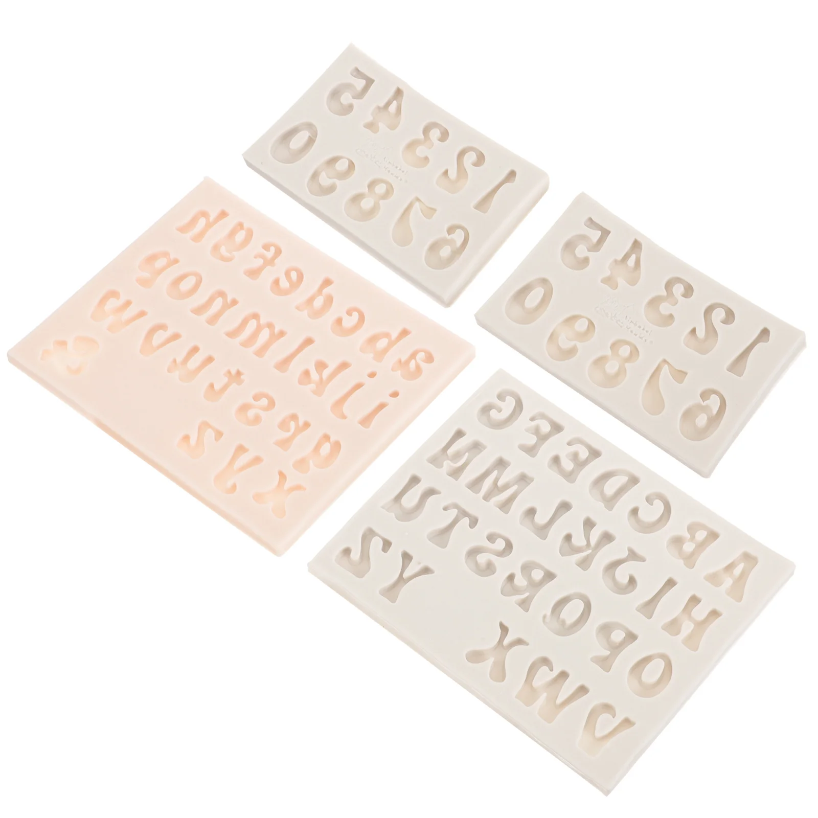 

4Pcs Silicone Alphabet Number Cake Chocolate Molds Creative DIY Baking Tools Fondant Candy Chocolate Moulds Household Kitchen
