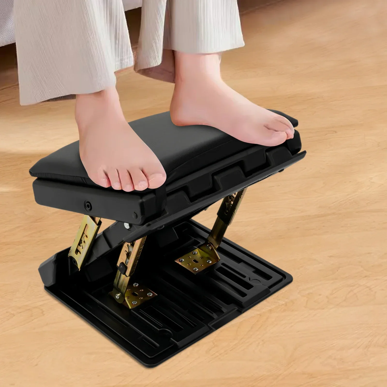 مسند قدم مريح قابل للتعديل مع ارتفاع 4 مستويات وزاوية غرفة المعيشة المنزلية دعم القدم مريحة لتخفيف الساق #2