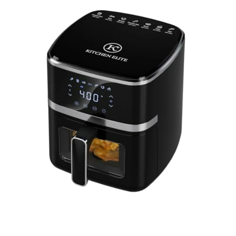 

Air Fryer Oven 5L with 7 Presets for Healthy Cooking Stainless Steel Exterior Silver Color Energy Efficient and Easy to Use