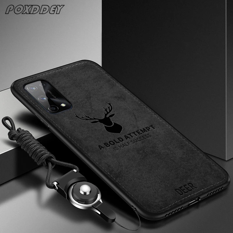 Lanyard Vintage Deer Phone Case For Samsung S20 S21 S22 S23 FE S24 Plus Ultra A14 A15 A25 A35 A34 A54 Cloth Texture Back Cover