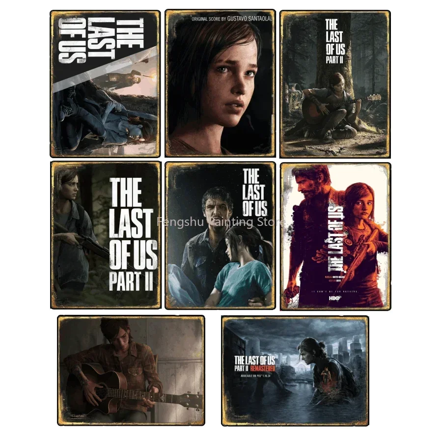 

The Last Of Us 2 Tin Sign Poster Bar Garage Home Tinplate Wall Plaques Decor Art Signs Wood Plate Painting Art Home Room Decor