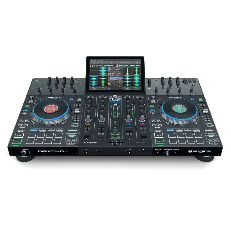 

НОВАЯ 4-дековая автономная система DJ-контроллера PRIME4XUS Prime 4 с 10-дюймовым сенсорным экраном, готовая к отправке