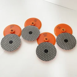 4 inch 100mm Integrated Diamond Electroplated Pad With Backer For Grinding Granite Stone Concrete Marble Quartz Abrasive Tool