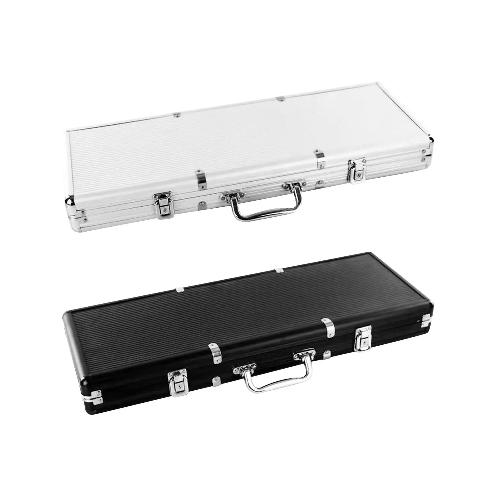 Travel Storage Box for 500 Chips Game Accessories PP Material Lockable Suitcase Style Organizer with Divided Compartments for