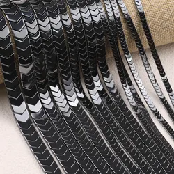 Black Arrows Shape Hematite Beads Natural Stone Loose For Jewelry Bracelet Making Handmade DIY Findings Accessories 4/6/8/10MM