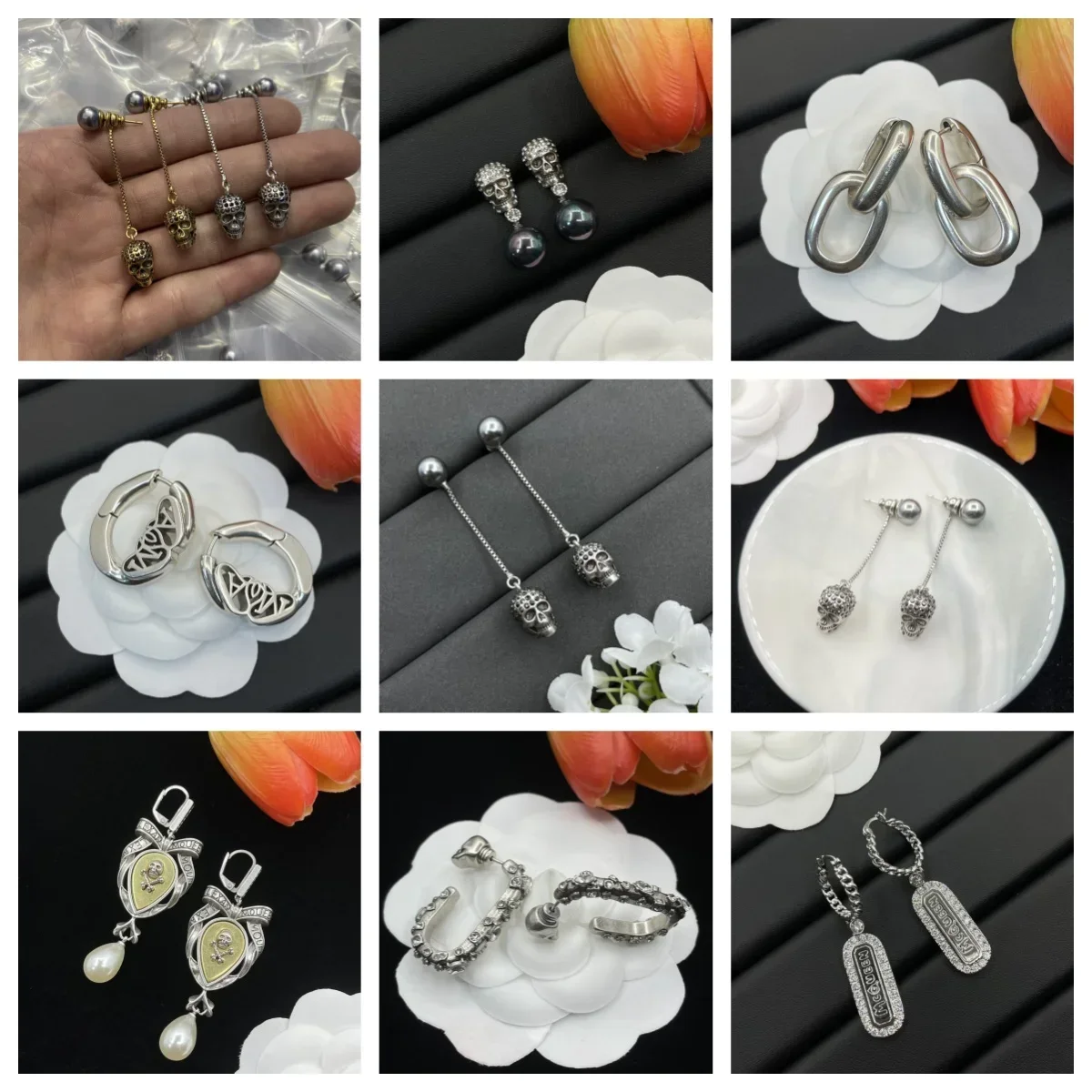 

S925 Pure Silver Light Luxury Versatile Design Earrings French Retro Simple Fashionable Earrings for Women's Ear Accessories