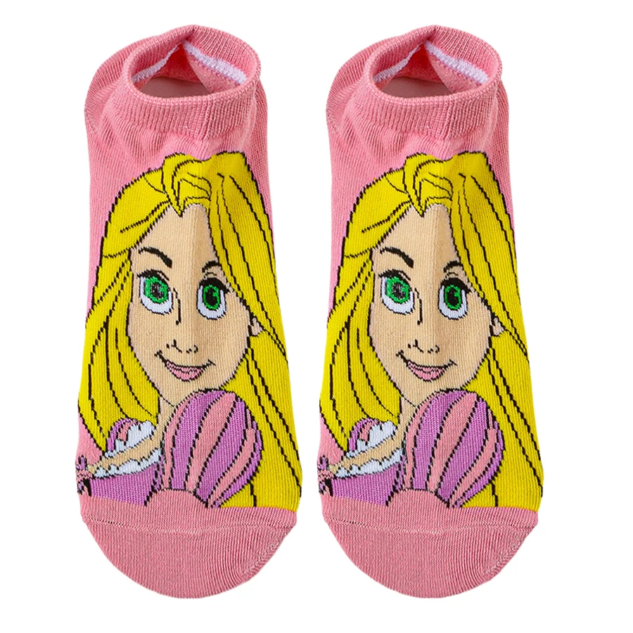 MINISO Disney Cartoon Anime Gamers Christmas Halloween Novelty Funny Happy Crazy Socks Men Women Short Boat Calcetines