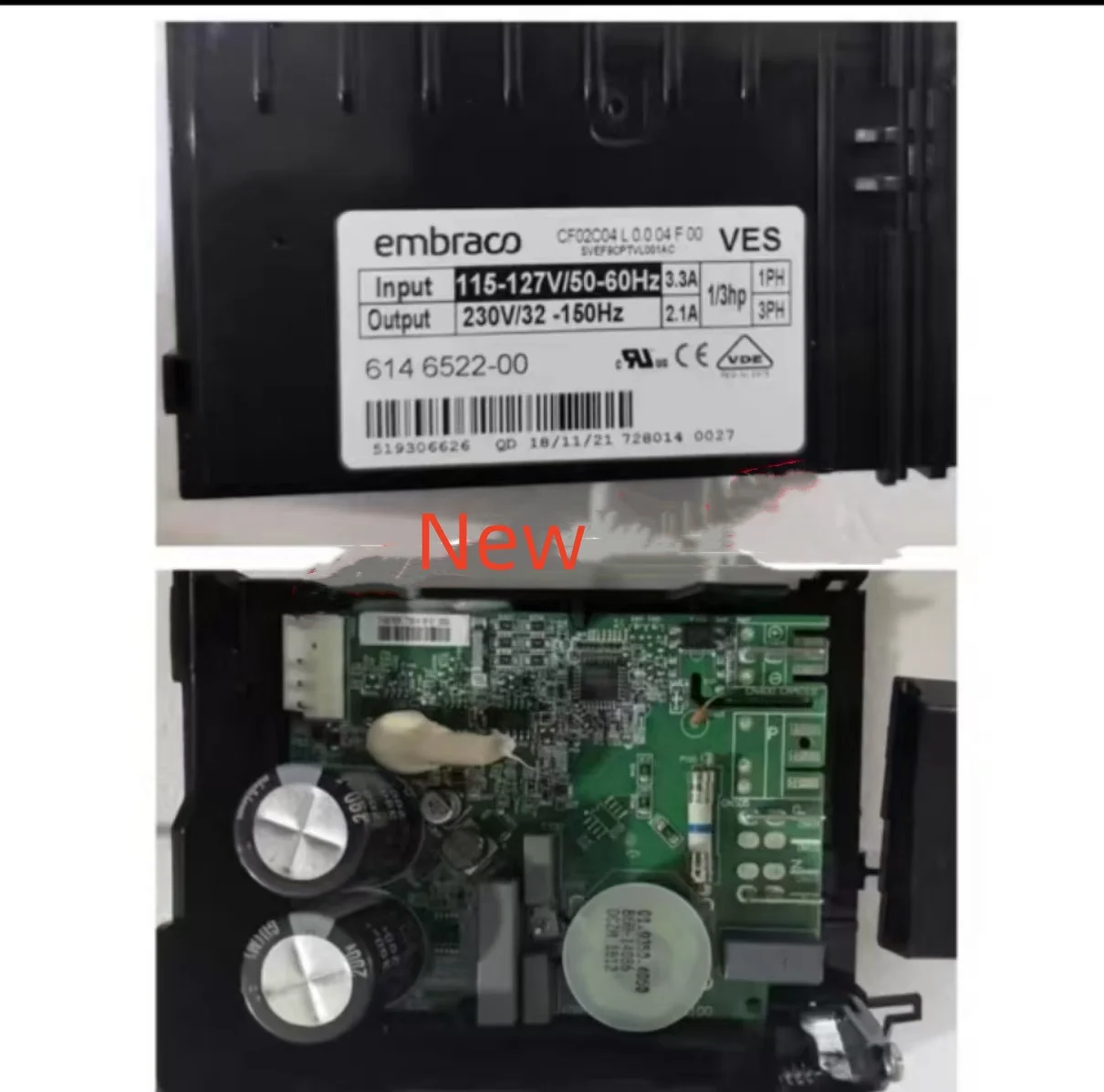 Obrázek 4: Embraco VCC3  chladnička kompresor invertor deska 115V pohon deska