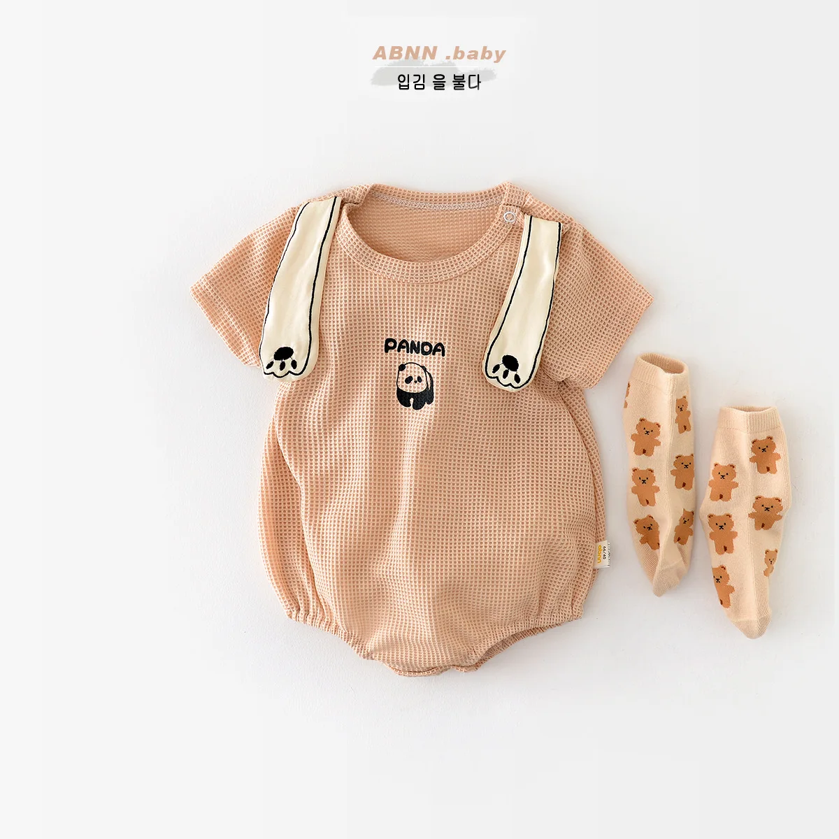 

Jenny&Dave Baby 2023 Summer Clothes Boys and Girls Baby Short Sleeve Breathable One Piece Dress Summer Romper Thin Newborn Creep