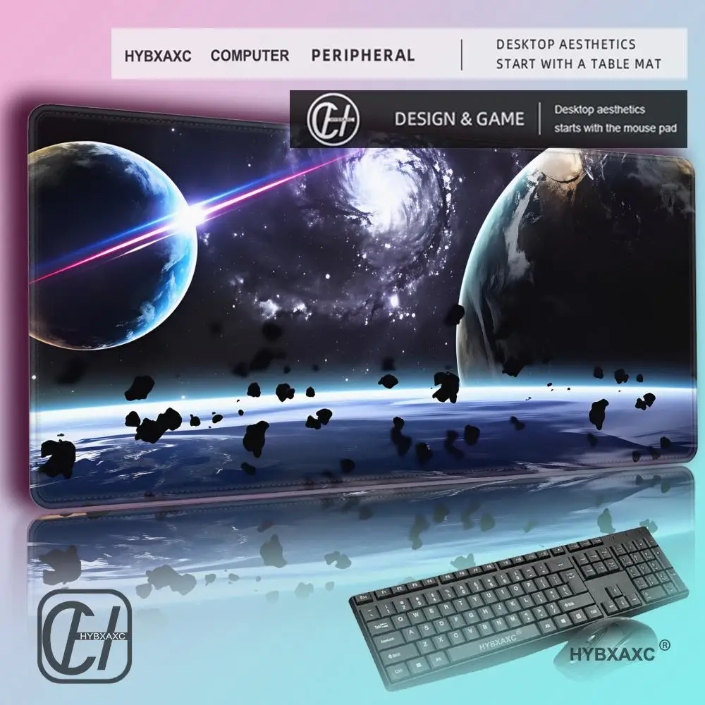 

HYBXAXC Creative Universe Space Design Gaming Mouse Pad E-Sports Office Desk Mat Keyboard Pad Rubber Non-Slip Computer Mouse Mat