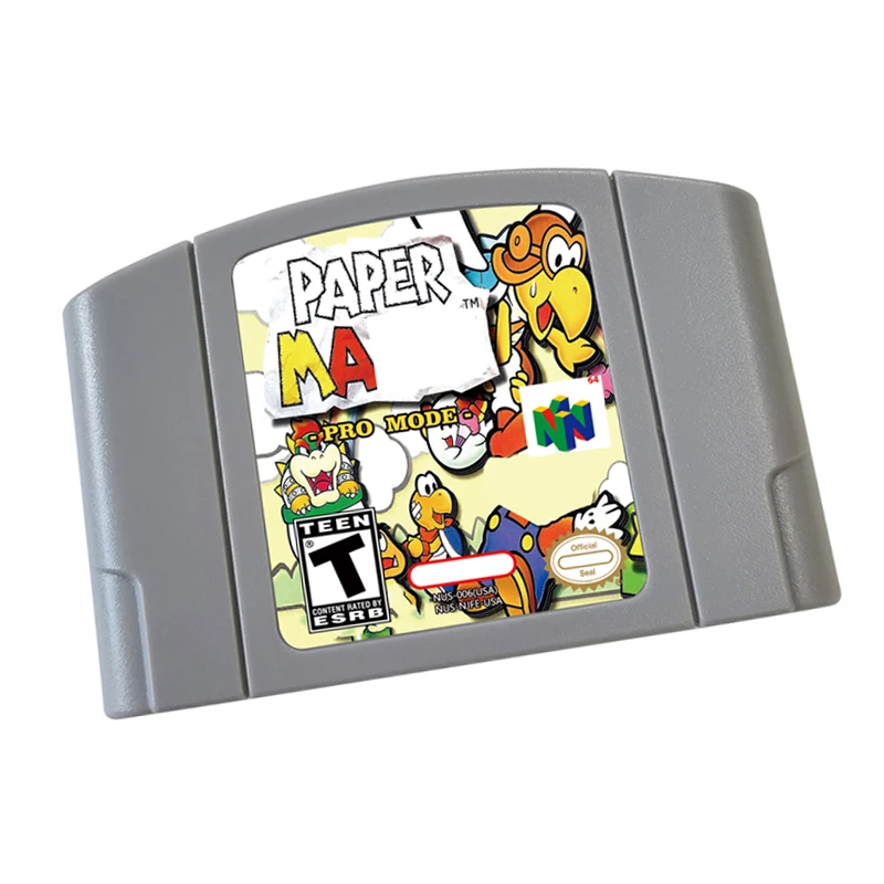 N64 games Cartridge- Paper Mar pro mode NTSC Version Retro Games reconstructed