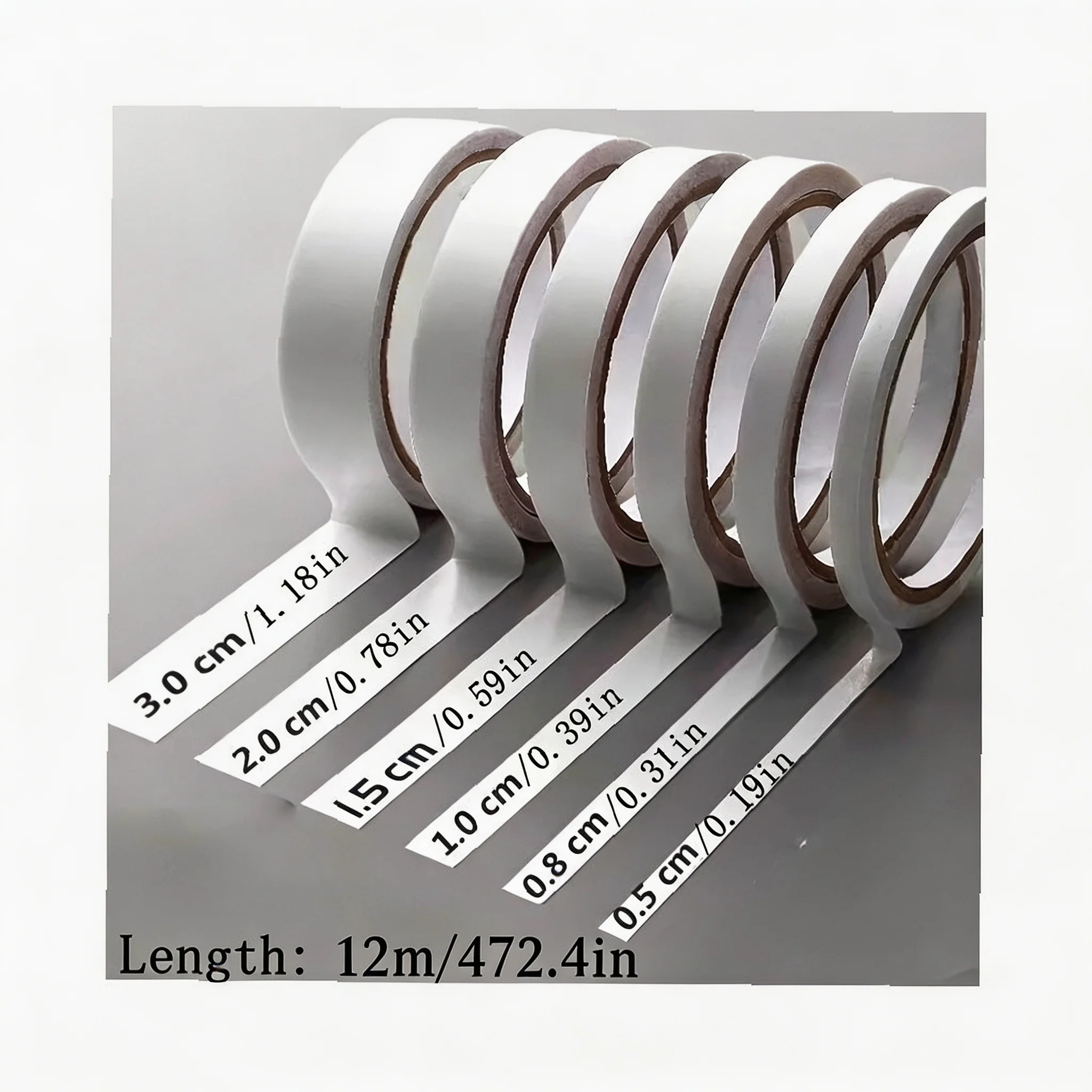 3 Rolls Double Sided Tape, Tissue Paper Tape for Students, Office Transparent Ultra-Thin Craft Adhesive