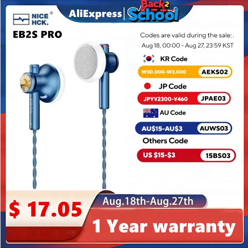 NiceHCK EB2S PRO HIFI Wired Microphone Earphone 15.4mm Dynamic Unit Earbud Bass Headset With Silver Plated OCC Mixed Cable IEM