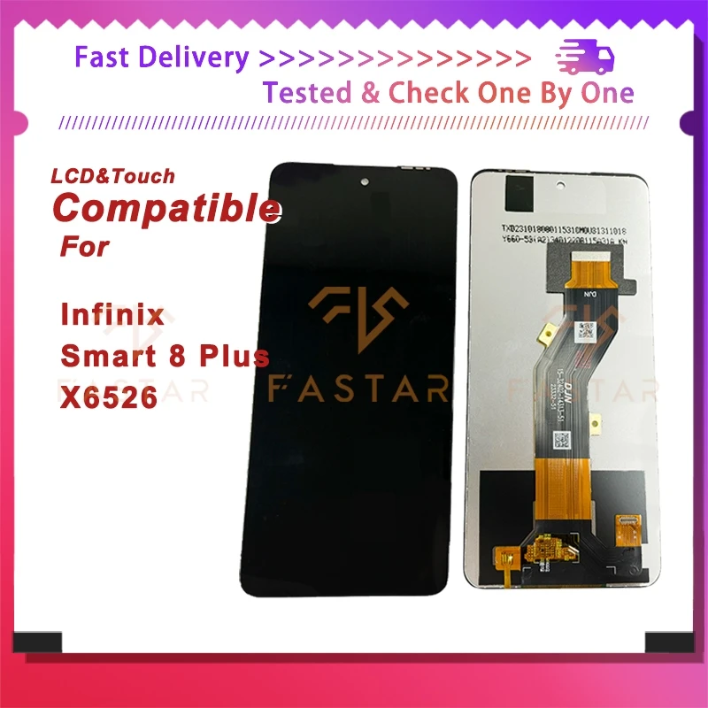 

X6526 6.6"Tested For Infinix Smart 8 Plus LCD X6526 lcd Display Touch Digitizer Assembly Replacement Screen Smart8Plus lcd