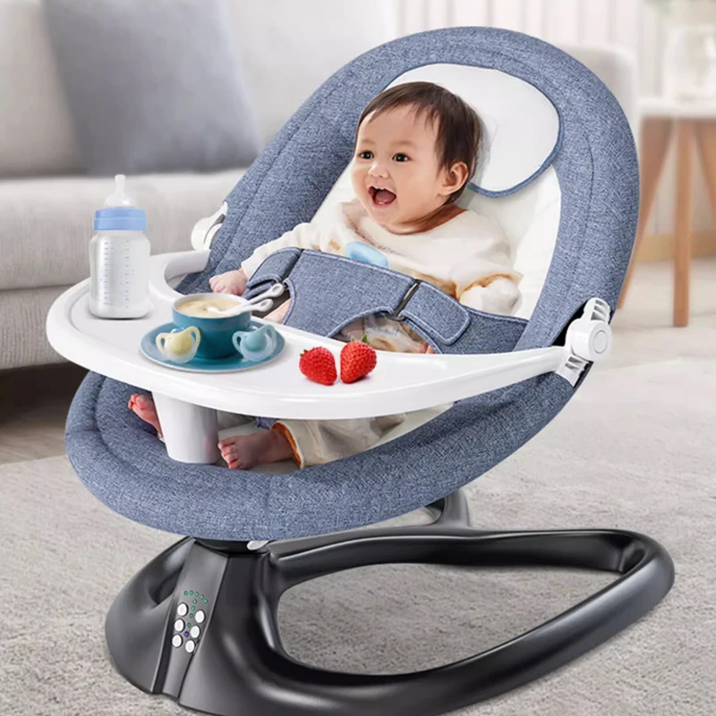 Baby Electric Rocking chair Newborns Sleeping Cradle Bed Swing Chair with Remote Control Bluetooth Music Baby Cot For Baby 0-3Y