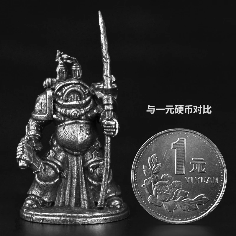 Metallo Steampunk Red Pilgrim Soldier Modello Action Figures Giocattoli Regali Ragazzi Gioco da tavolo Pezzi Ornamento in miniatura Accessori Modello
