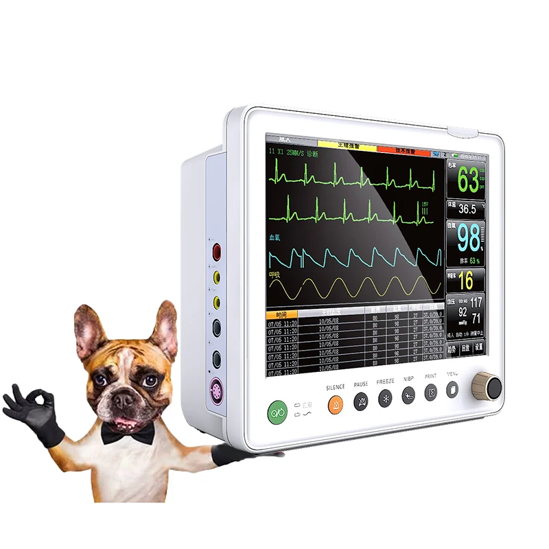 

Veterinary Multiparameter Patient Monitor Etco2 Veterinarier Capnography Fico2 Monitoring Solution