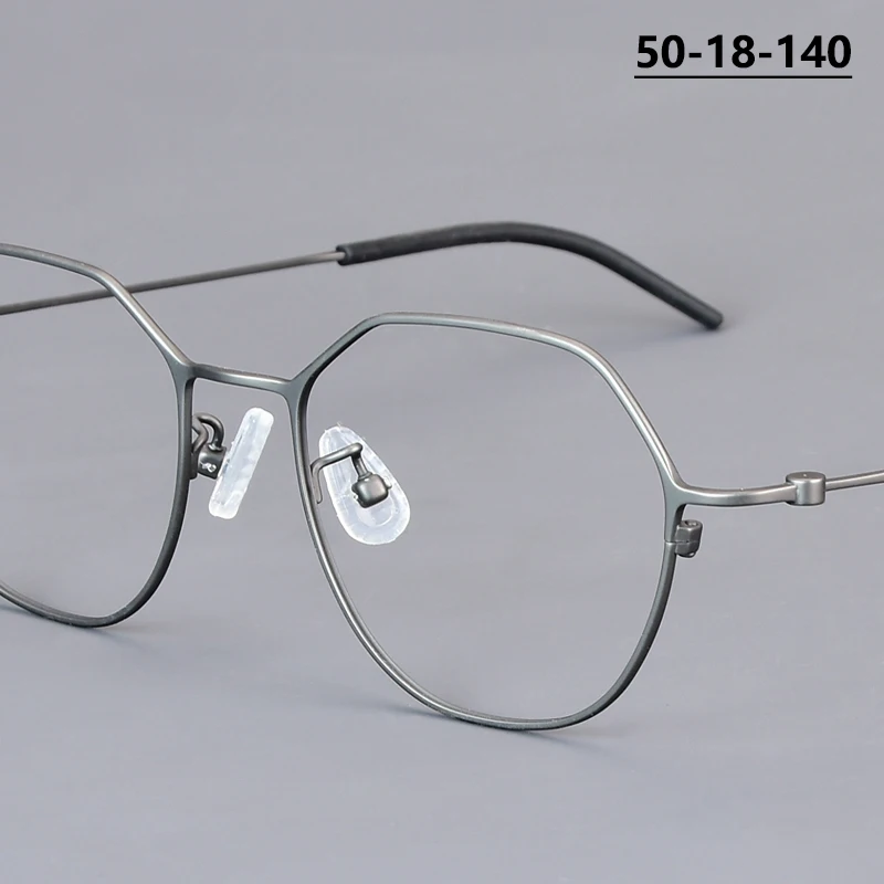 Pure Titanium Polygon Thin Eyeglasses Men Women Irregular Square Spectacles Design Handmade Glasses Frame Ultralight 7g Eyewear