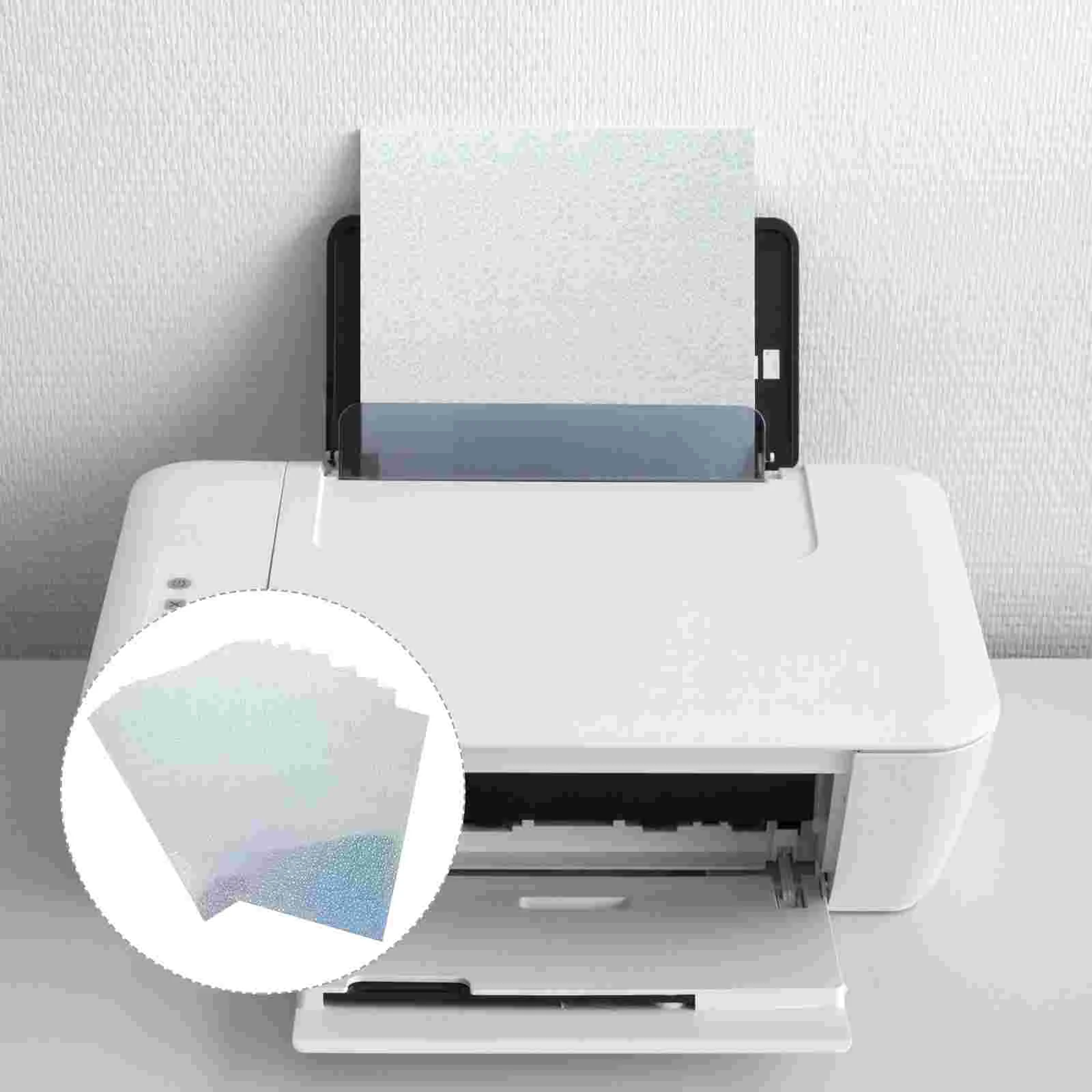 20 Sheets Holographic Printing Paper Large Label Stickers Labels for Printer Nail Pvc Self-adhesive Mailing