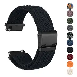 Wocci elastische Nylon Uhren armbänder 18mm-22mm Premium ordentlich gewebte Uhren armbänder Schnell verschluss Ersatz Edelstahls chnalle