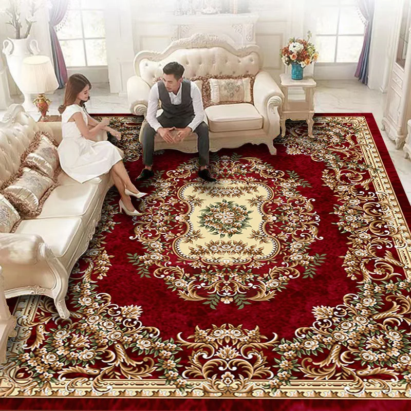 Vintage Bohemian Carpet for Living Room Rectangle Area Rugs Persian Style Rectangle Area Rugs Soft Non-Slip Bedroom Study Mats