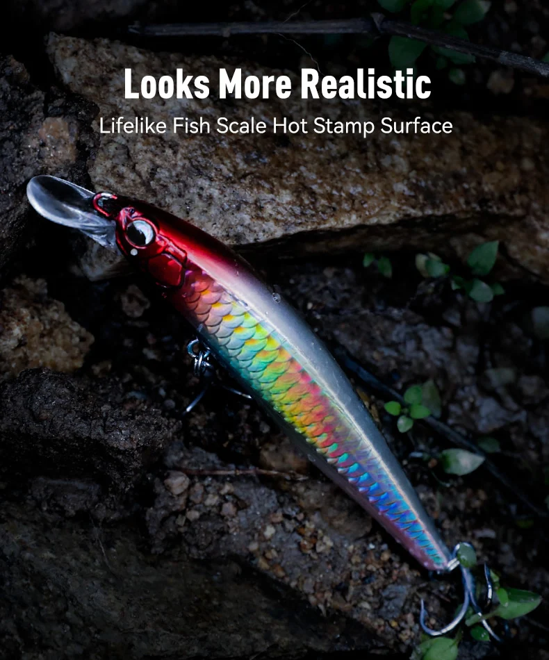 Kingdom Sinking Minnow Angelköder 70 mm 90 mm 110 mm Long Casting Jerkbaits Wobbler Künstlicher harter Köder Angelgerät-Köder – Detail 9