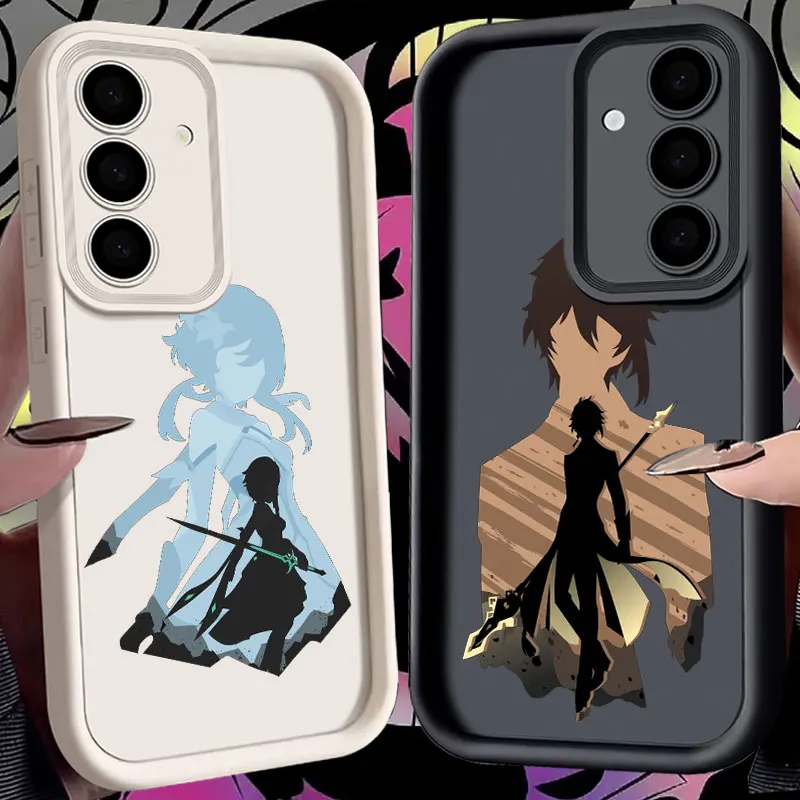 

Game Genshin Impact Eula Zhongli Anime Phone Case For Samsung S26 S25 S24 S23 S21 S20 Ultra For Galaxy S25 S24 FE S26 Plus Cover