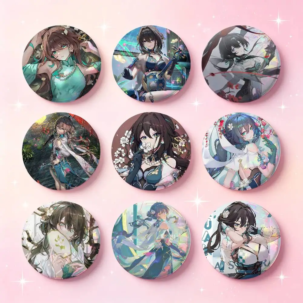 Ruan Mei Honkai Star Rail Badges Button Round Creative Pin Brooch Badge Bag Decor Accessories Fans Collect Friends Gifts