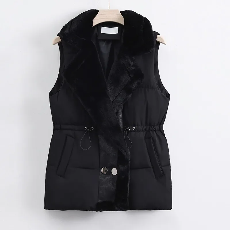 Waistcoat Women  Sleeveless Cardigan Women Fur Autumn Winter Coat  Slim Waist