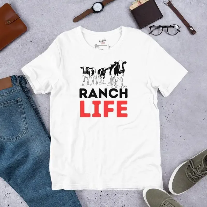 Ranch Life T Shirt Farm Country Living Farmer Girl Rodeo Cowgirl