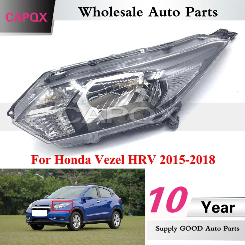 CAPQX Low configuration Front Bumper Headlight For Honda Vezel HRV 2015 2016 2017 2018 Head Light Headlamp Head Lamp