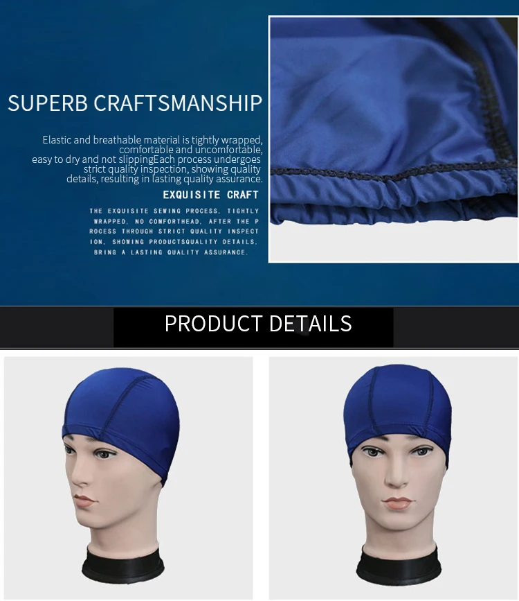 Gorro de natación elástico impermeable para hombres y mujeres adultos, gorro de natación de tela PU, protege las orejas, pelo largo, deportes,