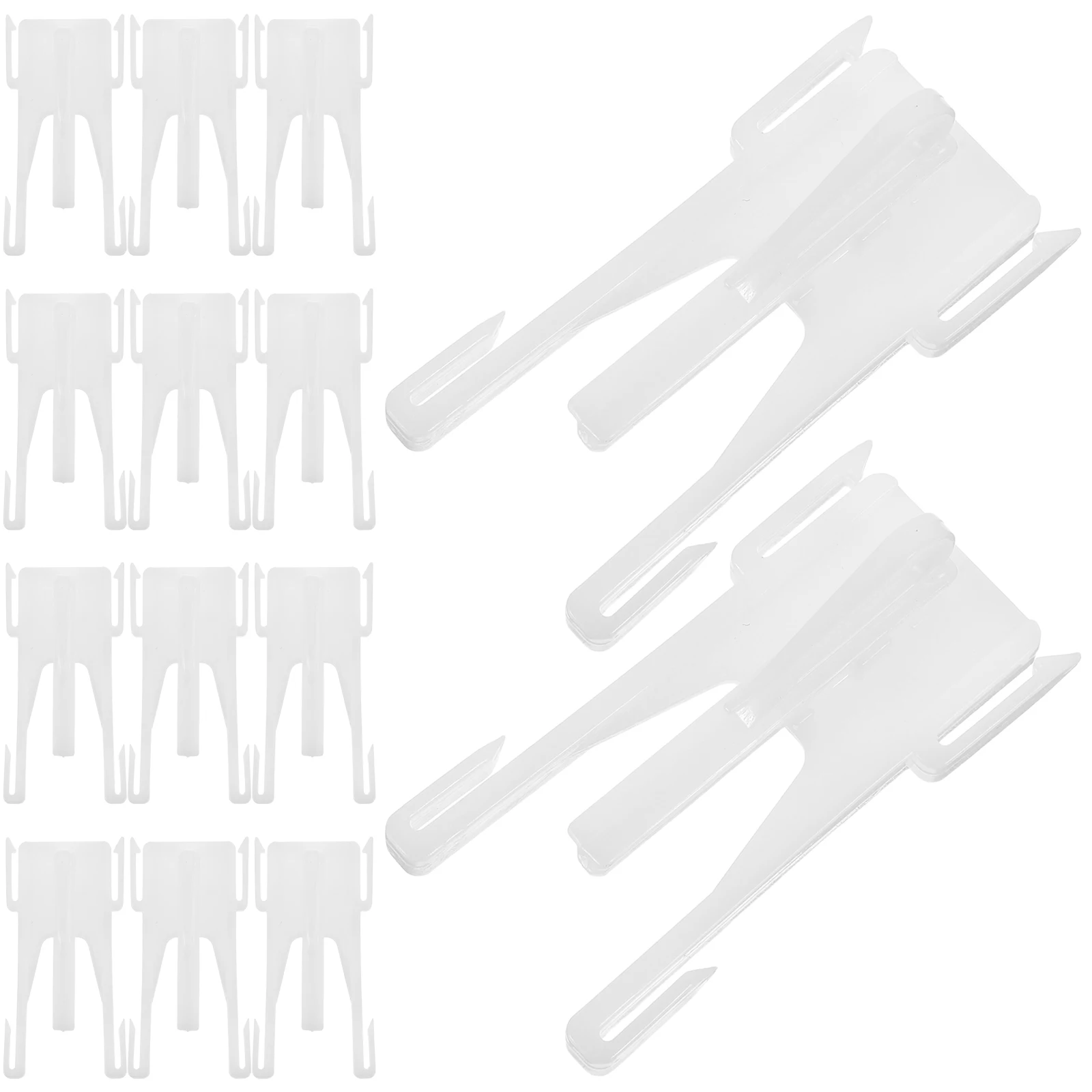 

20pcs Adjustable Thickened Plastic Curtain Hooks Heavy Duty For Pinch Pleat Drapes Track Glider Ratchet Windproof Shape