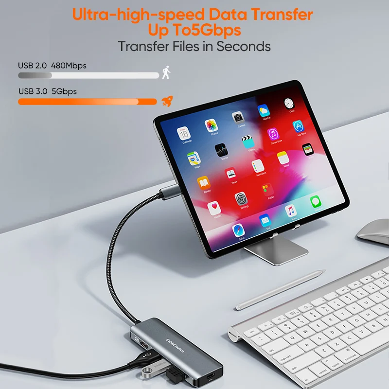 Imagem -06 - Usb tipo c Hub Pd100w tipo c para Hdmi 4k 60hz Usb3.0 Adaptador 5gbps para Macbook ar Ipad Pro m1 pc Acessórios Usb c Divisor