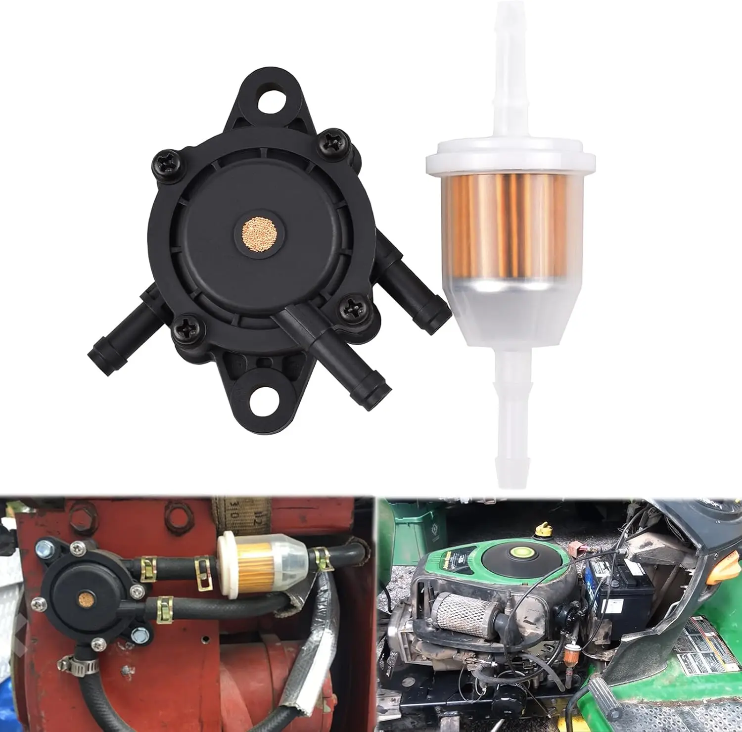 3pcs Fuel Pumps with Fuel Filter for Kohler 24 393 04-S 24 393 16-S for BS 808656 808492  691034 692313 Honda 16700-Z0J-003 490