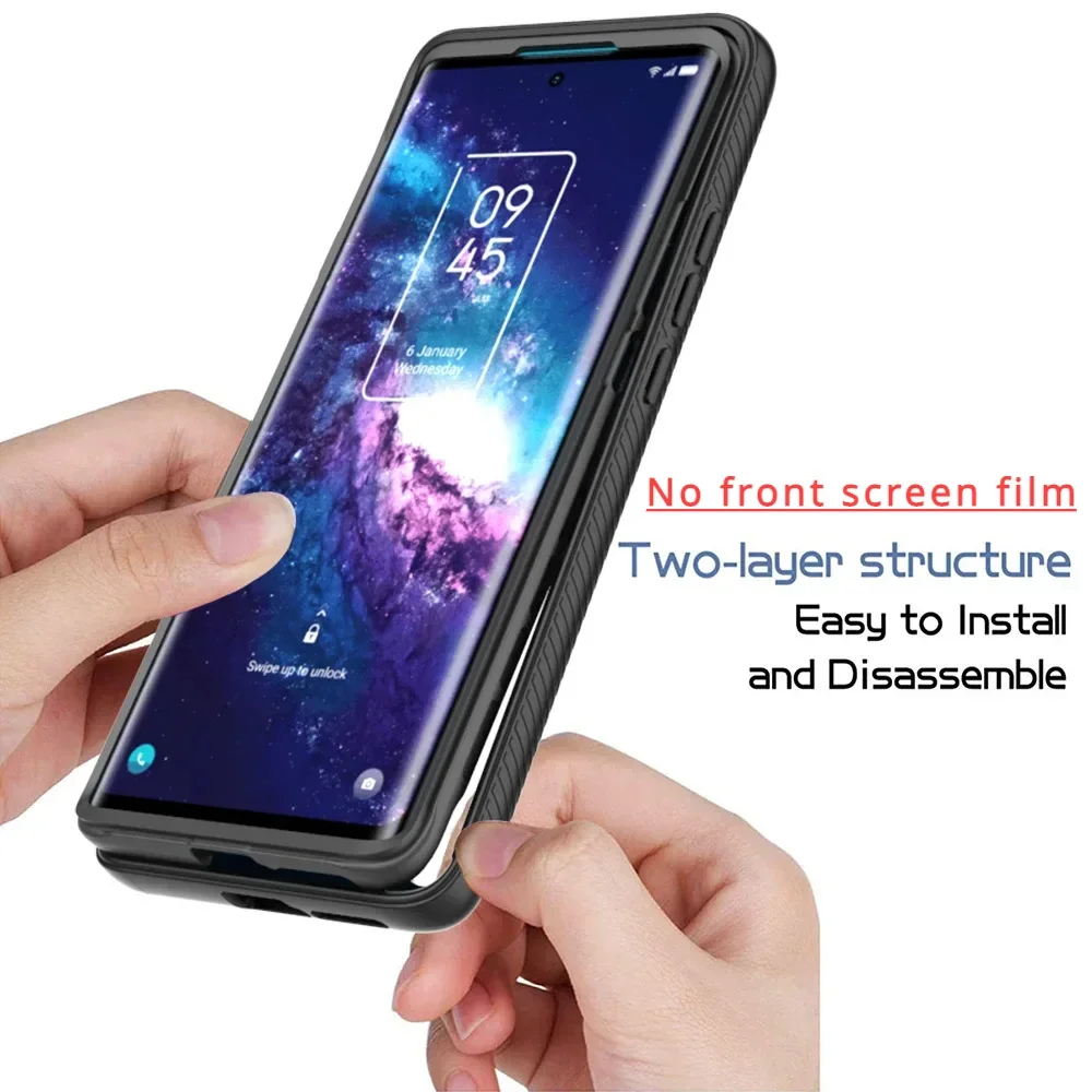 TPU/PC Sky Case for TCL 20 Pro 5G 20s 20L 20L+ Clear Funda Capa Rugged Hybrid Shockproof Shell Heavy Duty Phone Cover