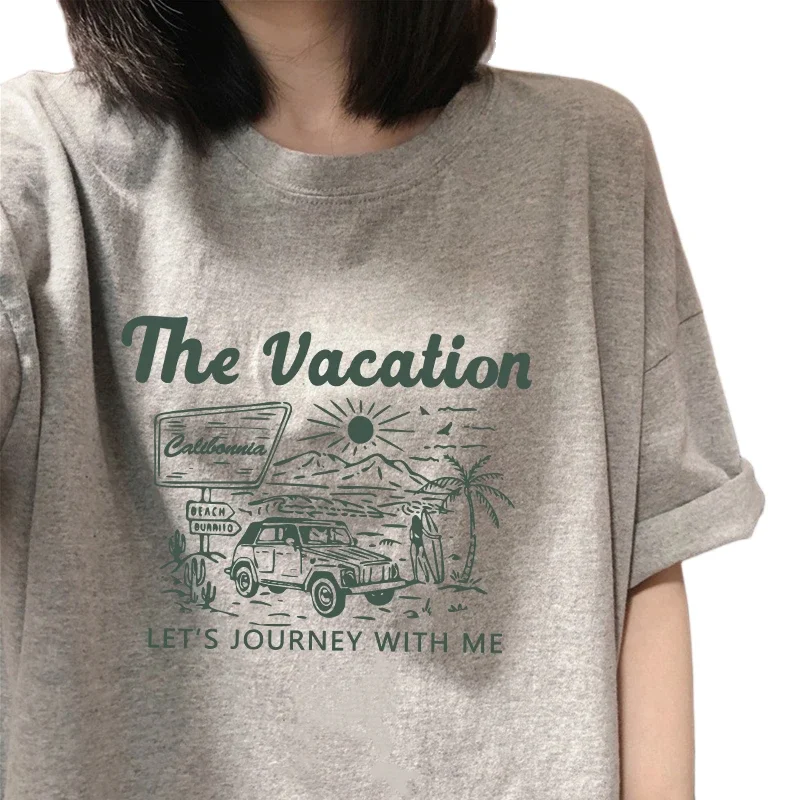 Camiseta holgada de manga corta japonesa Retro para mujer، قمة غير رسمية دي تصميم دي فيرانو a la moda para students