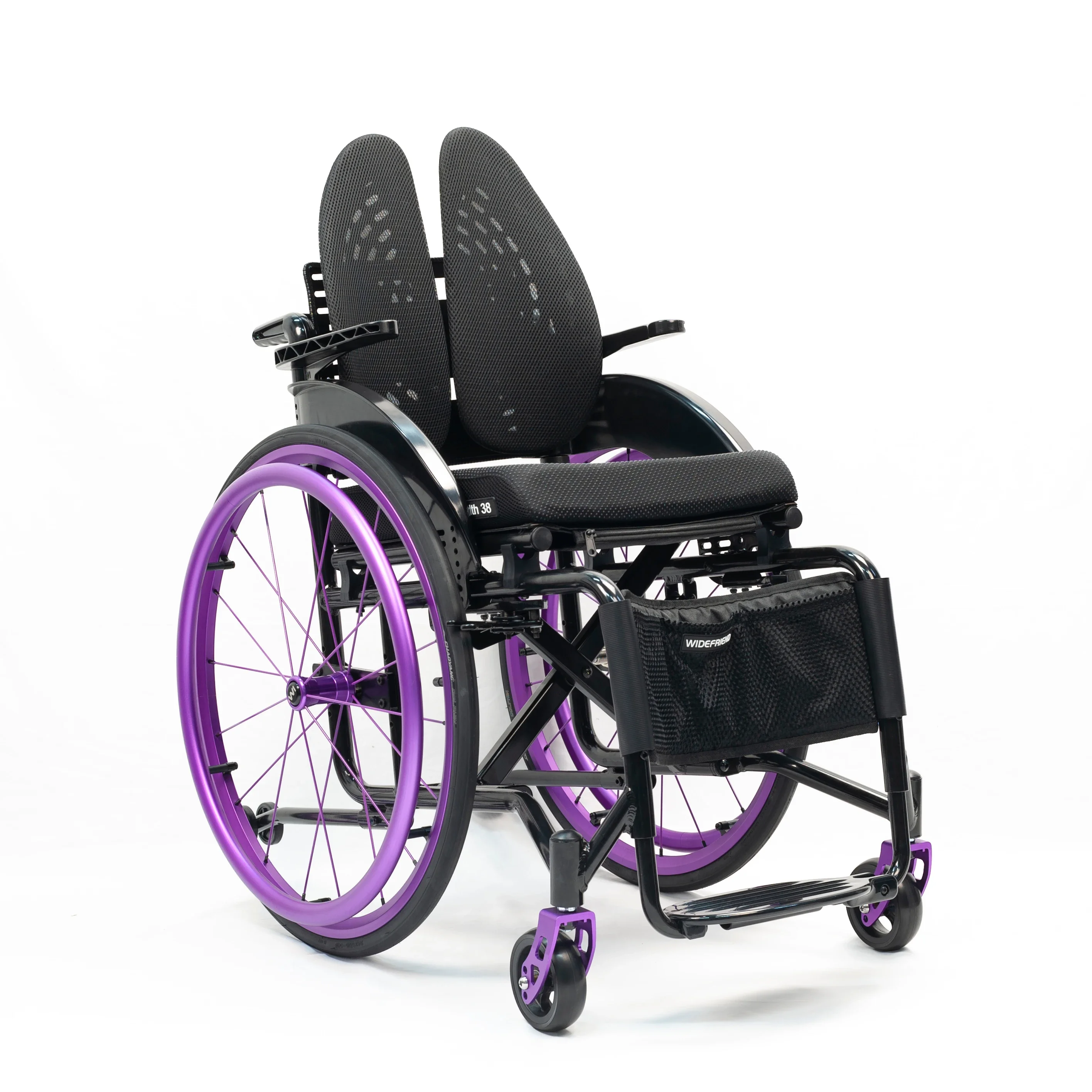 

Super Lightweight Foldable Sports Wheelchair New Height Increasing Backrest Aluminum Alloy Sports Wheelchair