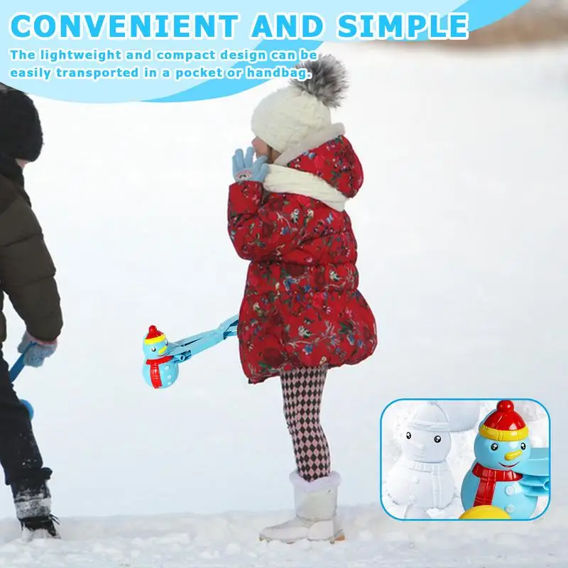 Snow Model Toys Duck Snowman Shaped Snow Ball Maker Clip Winter Snow Games for Kids Snow Ball Shape Molds Beach Sand Toys