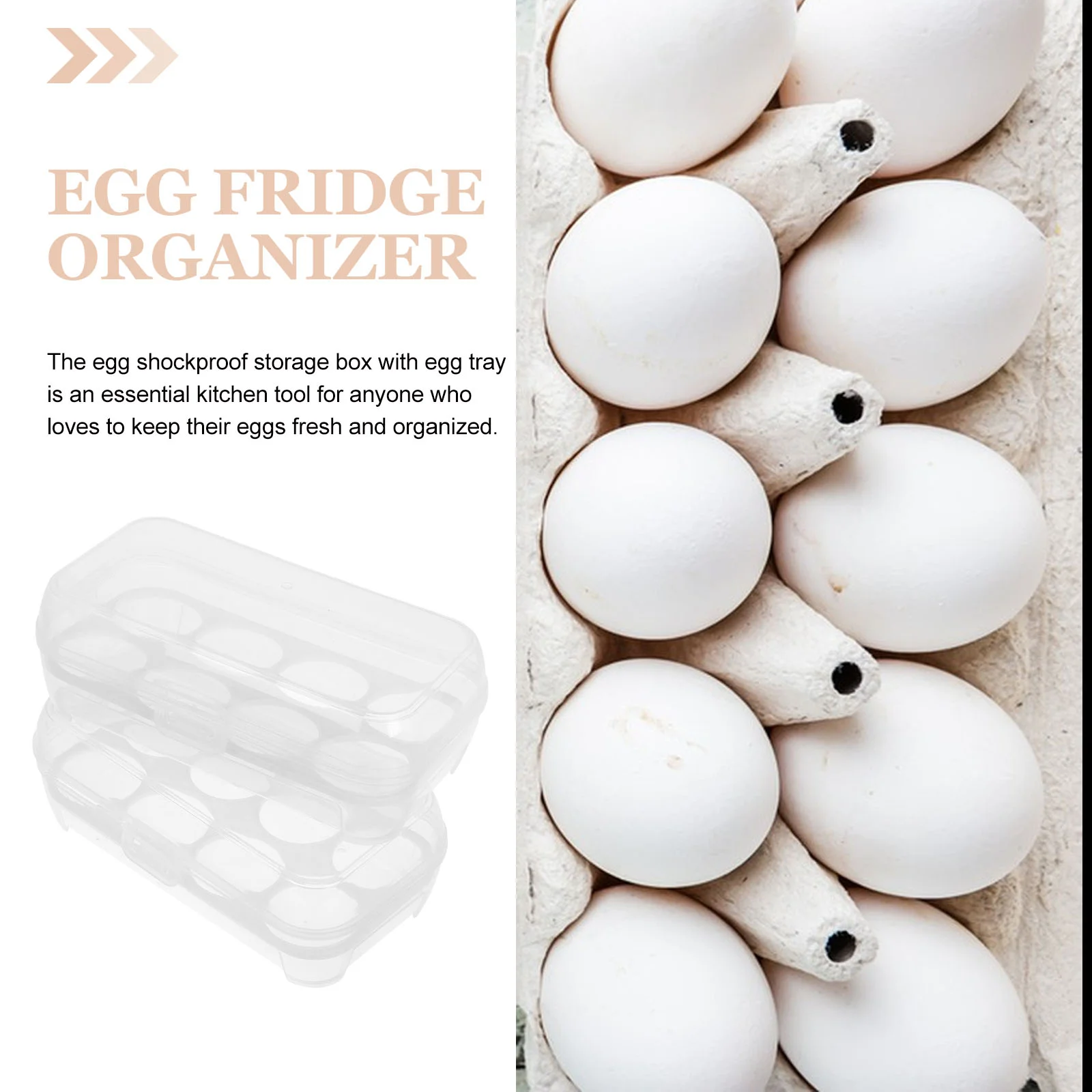 2 Pcs Egg Storage Box Clear Deviled Tray Transparent Carton Holder Refrigerator