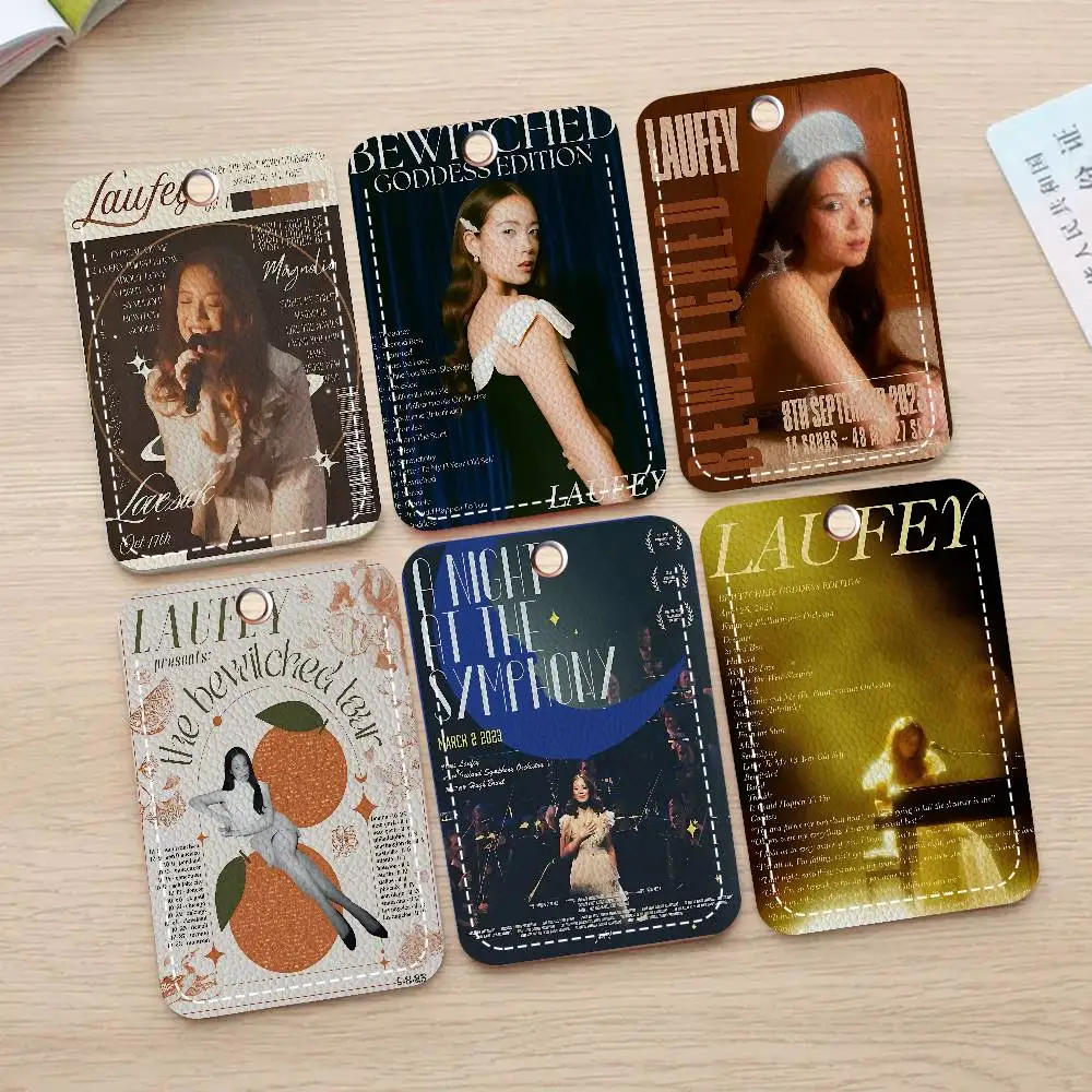 Singer L-Laufey B-Bewitched Style PU Access Card Holder with Keychain - Executive Protection for Bank card,Subway, Bus Card case