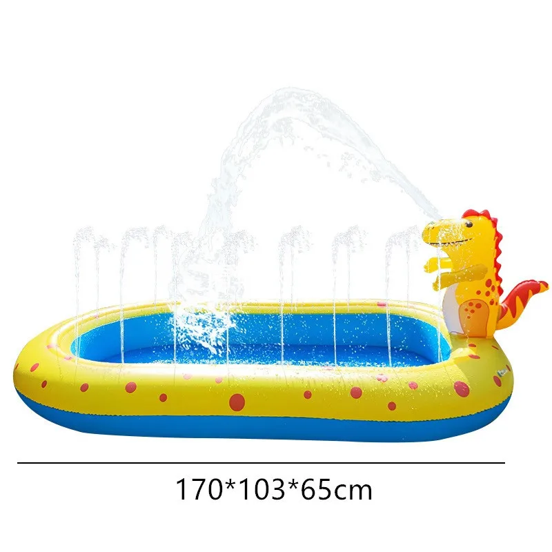 Inflatable Toys Swimming Pool Dinosaur Water Spraying Children's Water Slide Spray Pad Game Pool Toy for Kids