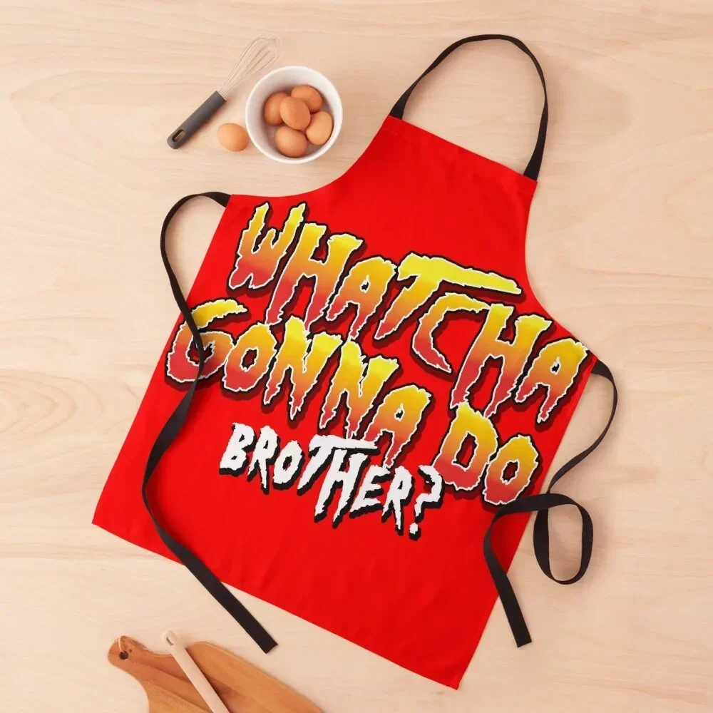 Whatcha Gonna Do Brother Type Apron Men'ss kitchen utensil Hairdressing Hairdresser Accessories Apron