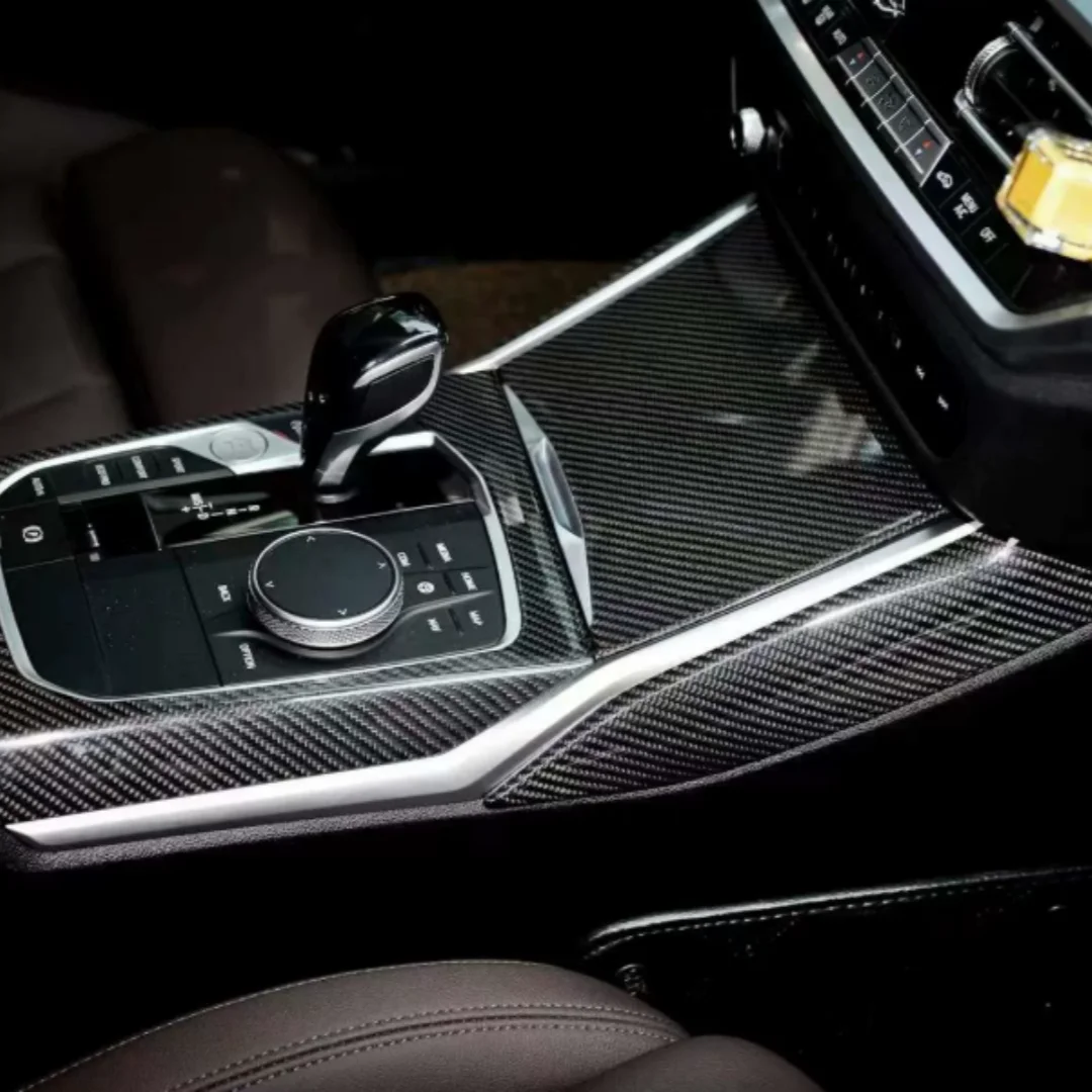 Real Carbon Fiber Is Suitable For The New BMW 3 Series G20 G28 Gear Shift Panel Storage Box Lid Car Accessories Interior