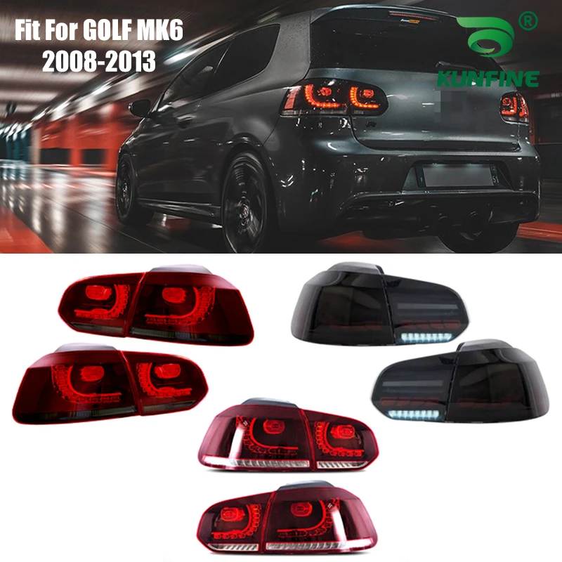 Zespół tylnego światła samochodowego do VW GOLF6 mk6 R20 2008-2013 Światło hamowania płynącej wody migotanie z kierunkowskazem