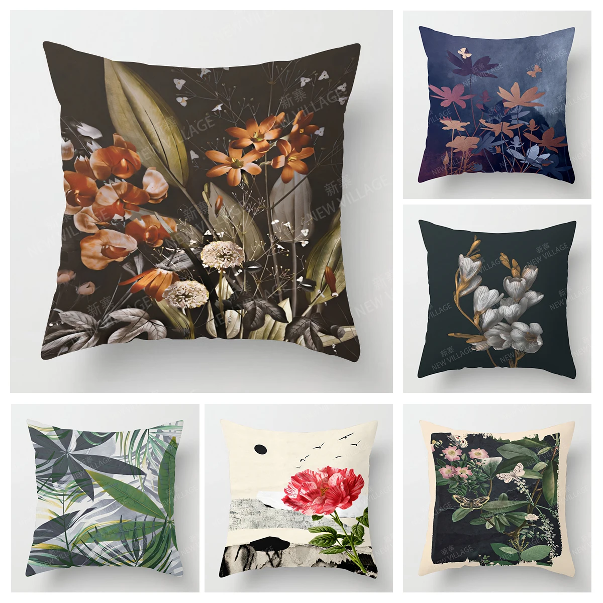 

Modern Decorative Cushion for Home Living Room Decor Throw Pillow Cover 40*40 40x40cm 60x60cm 45x45cm 50x50cm plant flower leaf