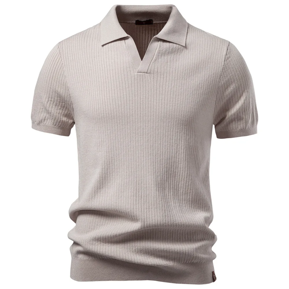 

Men's new summer high-end solid-color golf Polo shirt, breathable and comfortable short-sleeved casual casual top with a collar.