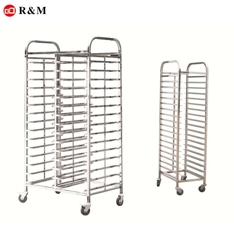 Kitchen Equipment OEM Stainless Steel Bread pan Cooler Bakery Tray Rack Trolley with wheel,food 40*60 baking oven trays Trolley